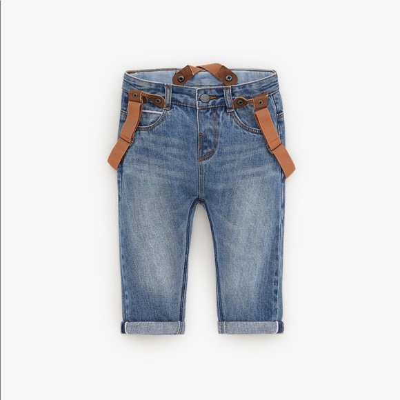 jeans with suspenders for baby boy